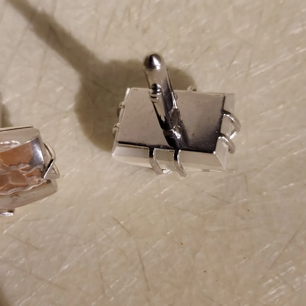 Hercules and the Minotaur, Arts of the World Swank Crystal Cufflinks